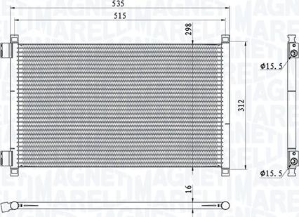 Magneti Marelli 350203944000 - Lauhdutin, ilmastointilaite inparts.fi