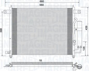 Magneti Marelli 350203943000 - Lauhdutin, ilmastointilaite inparts.fi