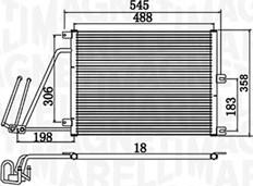 Magneti Marelli 350203950000 - Lauhdutin, ilmastointilaite inparts.fi