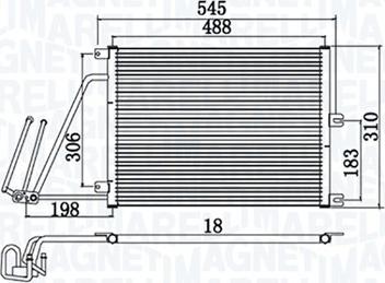 Magneti Marelli 350203950000 - Lauhdutin, ilmastointilaite inparts.fi