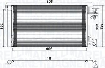 Magneti Marelli 350203962000 - Lauhdutin, ilmastointilaite inparts.fi