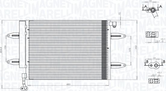 Magneti Marelli 350203911000 - Lauhdutin, ilmastointilaite inparts.fi