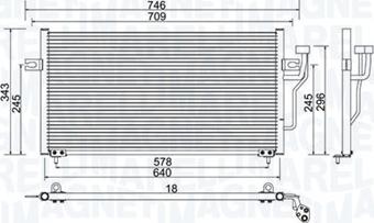 Magneti Marelli 350203986000 - Lauhdutin, ilmastointilaite inparts.fi