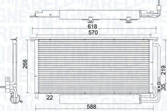 Magneti Marelli 350203922000 - Lauhdutin, ilmastointilaite inparts.fi