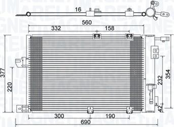 Magneti Marelli 350203927000 - Lauhdutin, ilmastointilaite inparts.fi