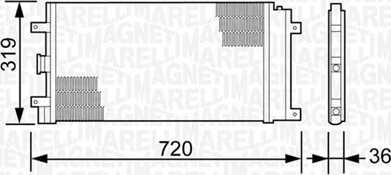 Magneti Marelli 350203496000 - Lauhdutin, ilmastointilaite inparts.fi