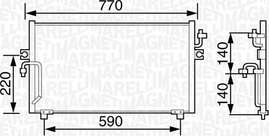 Magneti Marelli 350203481000 - Lauhdutin, ilmastointilaite inparts.fi