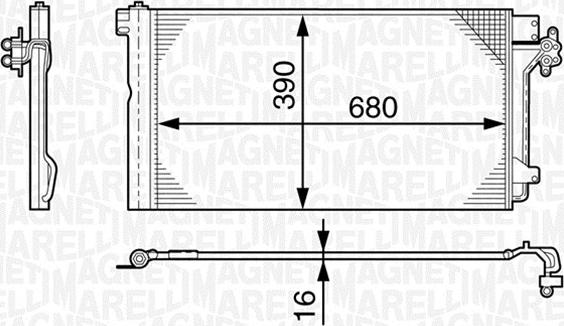 Magneti Marelli 350203478000 - Lauhdutin, ilmastointilaite inparts.fi