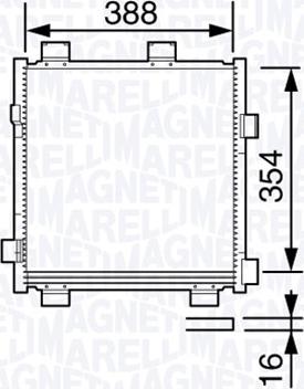 Magneti Marelli 350203695000 - Lauhdutin, ilmastointilaite inparts.fi