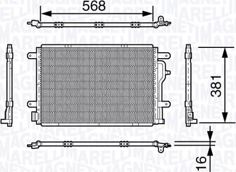 Magneti Marelli 350203640000 - Lauhdutin, ilmastointilaite inparts.fi