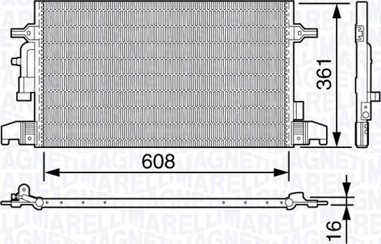 Magneti Marelli 350203641000 - Lauhdutin, ilmastointilaite inparts.fi