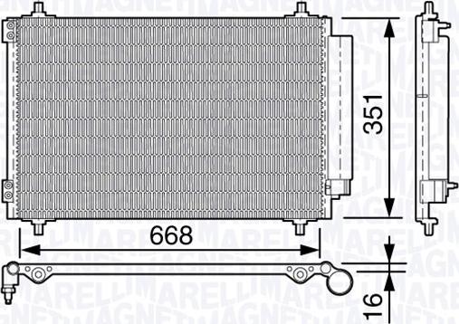 Magneti Marelli 350203650000 - Lauhdutin, ilmastointilaite inparts.fi