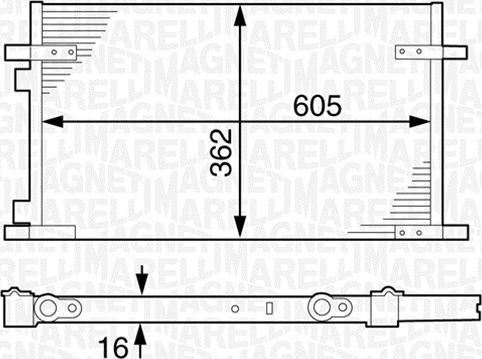 Magneti Marelli 350203609000 - Lauhdutin, ilmastointilaite inparts.fi