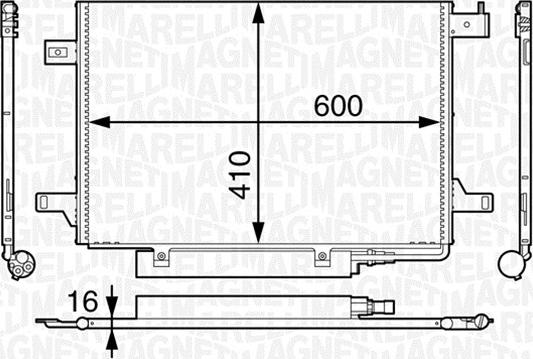 Magneti Marelli 350203606000 - Lauhdutin, ilmastointilaite inparts.fi