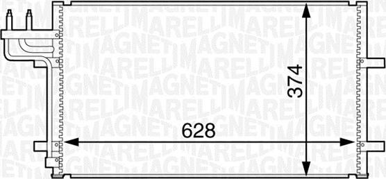 Magneti Marelli 350203601000 - Lauhdutin, ilmastointilaite inparts.fi