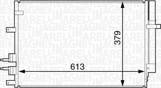 Magneti Marelli 350203615000 - Lauhdutin, ilmastointilaite inparts.fi