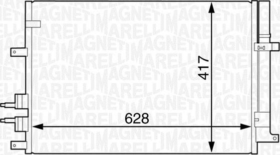 Magneti Marelli 350203616000 - Lauhdutin, ilmastointilaite inparts.fi