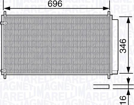 Magneti Marelli 350203685000 - Lauhdutin, ilmastointilaite inparts.fi