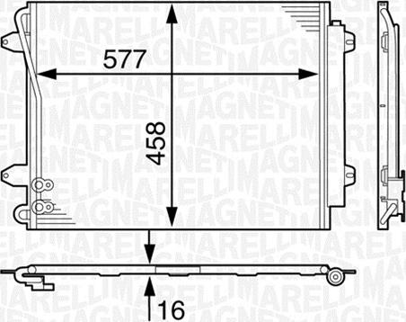 Magneti Marelli 350203634000 - Lauhdutin, ilmastointilaite inparts.fi