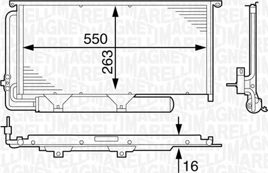 Magneti Marelli 350203633000 - Lauhdutin, ilmastointilaite inparts.fi