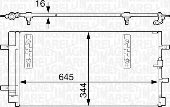 Magneti Marelli 350203632000 - Lauhdutin, ilmastointilaite inparts.fi