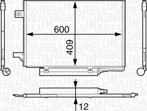 Magneti Marelli 350203624000 - Lauhdutin, ilmastointilaite inparts.fi