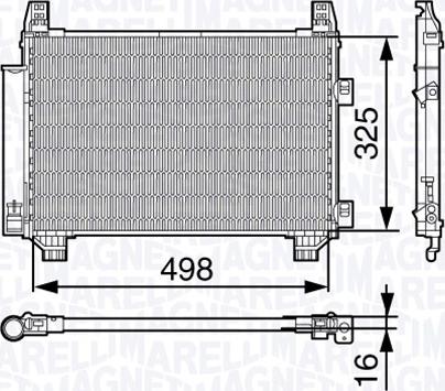 Magneti Marelli 350203674000 - Lauhdutin, ilmastointilaite inparts.fi