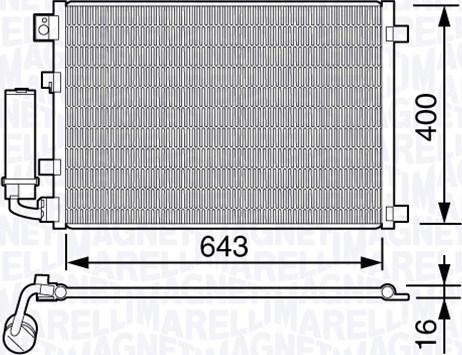 Magneti Marelli 350203670000 - Lauhdutin, ilmastointilaite inparts.fi