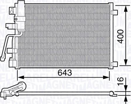 Magneti Marelli 350203671000 - Lauhdutin, ilmastointilaite inparts.fi