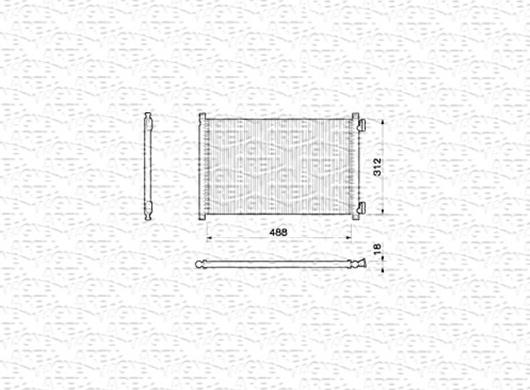 Magneti Marelli 350203142000 - Lauhdutin, ilmastointilaite inparts.fi