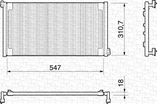 Magneti Marelli 350203155000 - Lauhdutin, ilmastointilaite inparts.fi