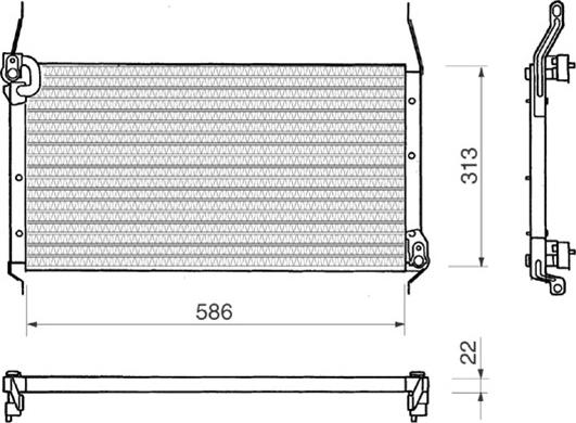 Magneti Marelli 350203150000 - Lauhdutin, ilmastointilaite inparts.fi