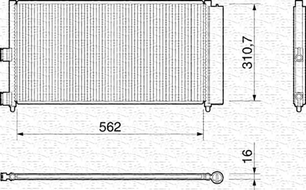 Magneti Marelli 350203158000 - Lauhdutin, ilmastointilaite inparts.fi