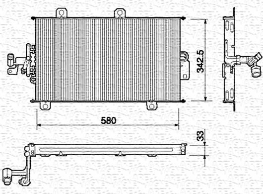 Magneti Marelli 350203100000 - Lauhdutin, ilmastointilaite inparts.fi