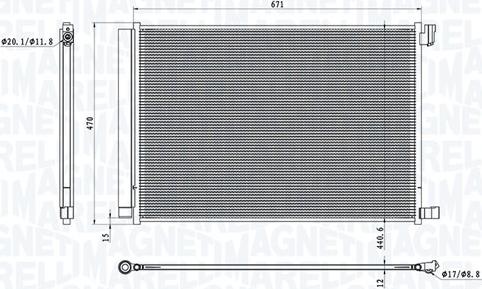 Magneti Marelli 350203101300 - Lauhdutin, ilmastointilaite inparts.fi