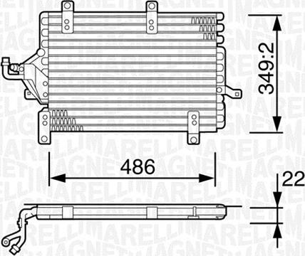 Magneti Marelli 350203124000 - Lauhdutin, ilmastointilaite inparts.fi