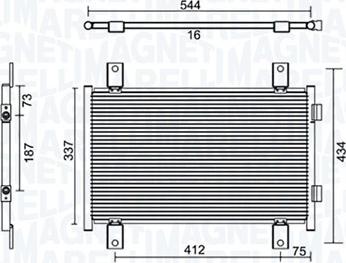 Magneti Marelli 350203895000 - Lauhdutin, ilmastointilaite inparts.fi