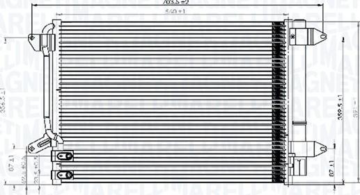 Magneti Marelli 350203845000 - Lauhdutin, ilmastointilaite inparts.fi
