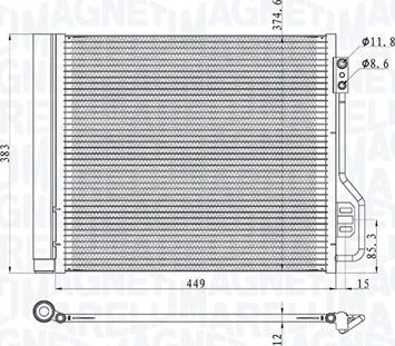 Magneti Marelli 350203854000 - Lauhdutin, ilmastointilaite inparts.fi