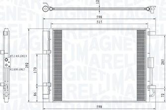 Magneti Marelli 350203809000 - Lauhdutin, ilmastointilaite inparts.fi