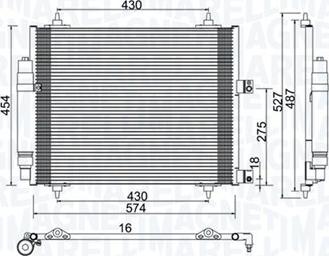 Magneti Marelli 350203886000 - Lauhdutin, ilmastointilaite inparts.fi