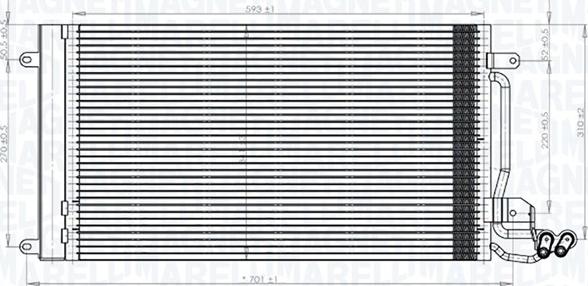 Magneti Marelli 350203821000 - Lauhdutin, ilmastointilaite inparts.fi