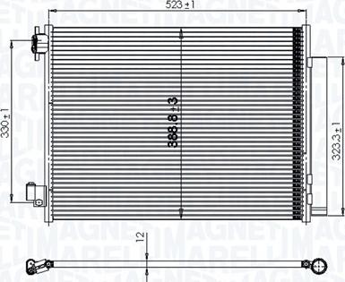 Magneti Marelli 350203823000 - Lauhdutin, ilmastointilaite inparts.fi