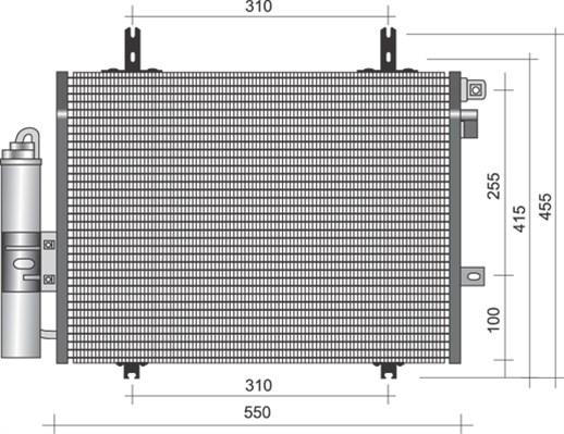 Magneti Marelli 350203338000 - Lauhdutin, ilmastointilaite inparts.fi