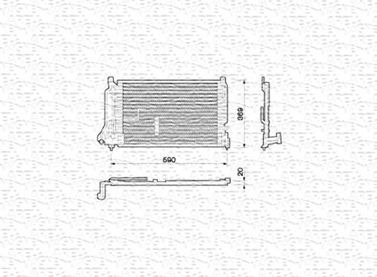 Magneti Marelli 350203209000 - Lauhdutin, ilmastointilaite inparts.fi