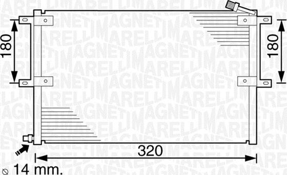 Magneti Marelli 350203236000 - Lauhdutin, ilmastointilaite inparts.fi