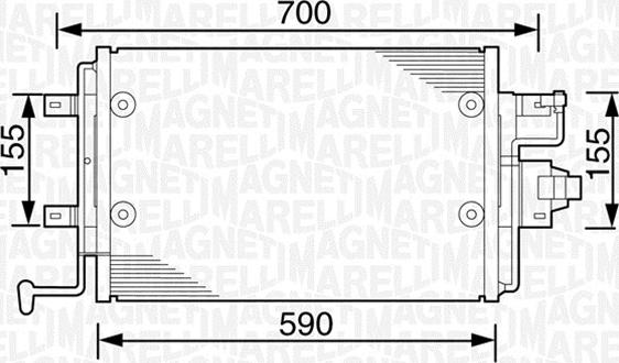 Magneti Marelli 350203238000 - Lauhdutin, ilmastointilaite inparts.fi