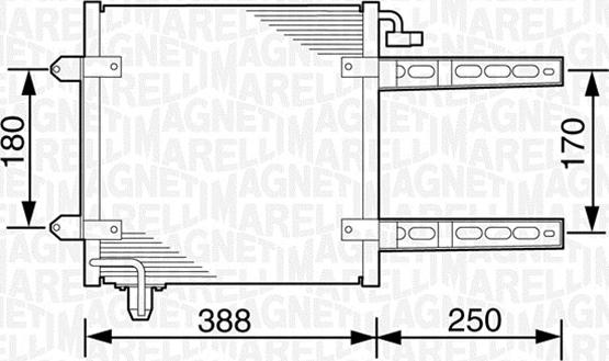 Magneti Marelli 350203237000 - Lauhdutin, ilmastointilaite inparts.fi