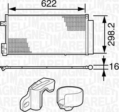 Magneti Marelli 350203226000 - Lauhdutin, ilmastointilaite inparts.fi