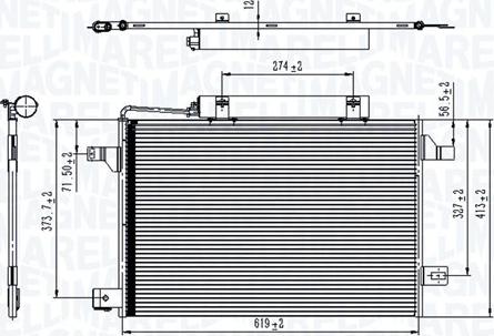 Magneti Marelli 350203745000 - Lauhdutin, ilmastointilaite inparts.fi